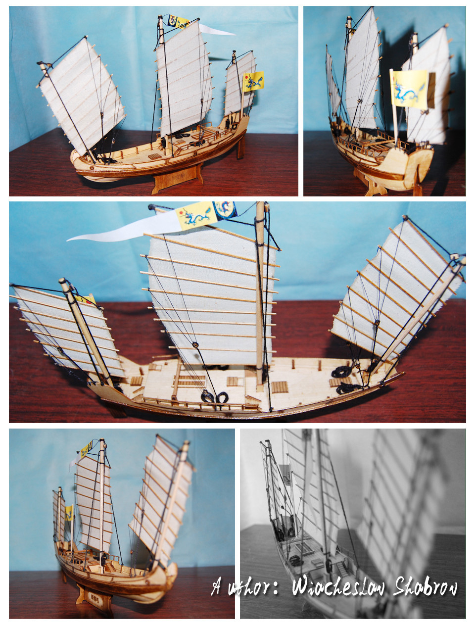 1:148 Wood Boat Assembly Model Building Kits For Intellectual Development 