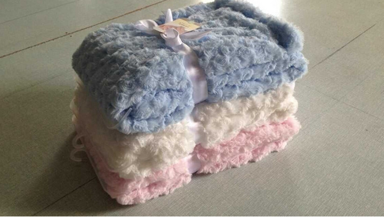 Rose Velvet Baby Blanket High Quality Baby Swaddle Wrap Swaddling Winter Warm Brand Bedding Soft Infant Crochet Blanket (2)