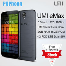 Umi eMax 5.5 inch 1920*1080 Dual SIM FDD LTE 2G RAM Mobile Phone Android 4.4 MTK6752 Octa Core 3780mAh