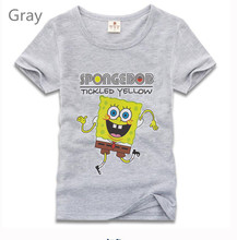 2016 Cartoon spongebob T Shirts Children Clothes Boys Short Sleeve Tees 100 Cotton Baby Girls Clothing