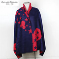 New Design Fashion Cartoon Pattern Pentagram Wool Cashmere Double Deck Soft Lithe The Warm The Scarf