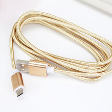 2016 Newest Nylon Line Fast Micro USB Cable For iPhone&Android Mobile Phone Mini Metal Plug Data Charger 1m 1.2m 1.5m