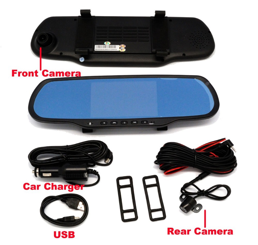 5 + 1080P + Android 4.0 + GPS + WIFI +BT + Backup Camera All in 1 Multifunction Rear view Mirror CAR DVR Car Driving Recorder (18)