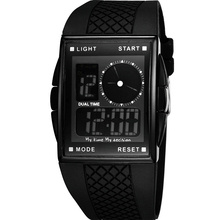 Venden lotes de multifuncional relojes deportivos OTS pantalla Dual noctilucentes reloj de cuarzo impermeabiliza la correa del silicón del reloj