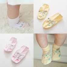 Toddler Soft Infant Socks Cute Cartoon Skid Resistance Cotton Blend Casual Baby Socks 0 4Y