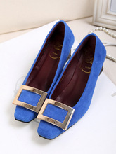 Europe and the United States 2015 new flats with square all match spring buckle shoes with