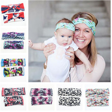2016 New Mom and Me Headband With Knit Fabric Baby Girl Headband Mommy and me Matching Headbands Photo Prop Mom and Baby 1Set