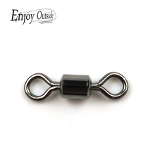 100pcs/lot #4,#6,#10 Ball Bearing 8 word swivel with safety snap solid rings rolling swivels for carp fishing accessories