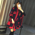 Fashion Cartoon Bear Cashmere Scarf Women Scarf Luxury Brand Patchwork Pashmina Casual Blanket Scarf YJWD369