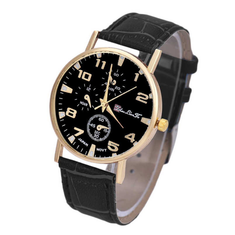 Excellent Quality Top Luxury Business Watches Men s Fashion Sport Quartz Clock Leather Strap Wristwatches Relogio