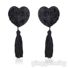 Body jewelry nipple ring Adhesive nipple stickers covers sexy breast Bra protect toys tassel heart flower free shipping