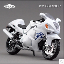Suzuki GSX1300R Hayabusa speed King Maisto 1:12 motorcycle simulation alloy car model white Toy  free shipping