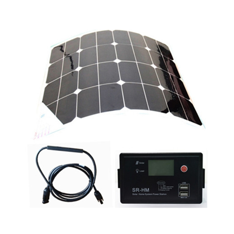 hotsale sunpower flexible solar panel 50W +12V&24V Aoto solar controller and LED Driver.