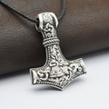 1pc Men s Thor Hammer Mjolnir Viking Amulet Pendant Necklace Hammer Scandinavian Pendant Norse Viking Jewelry