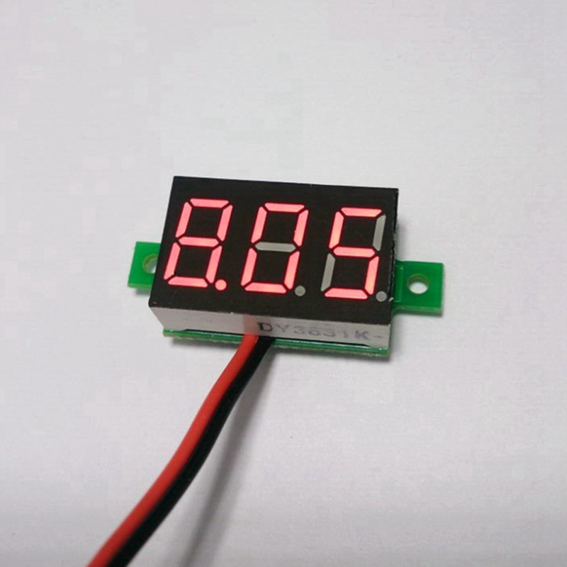 20PCS/LOT  Digital Red voltmeter digital volt voltage panel  DC 2.5-30V  gauge meter car auto battery monitor detetor B0010-20