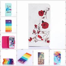 For iPhone 6 Plus 6S plus Pattern PU Leather Phone Case For iPhone6 Plus Capa TPU Back Cover Flip Shell Stand Bag Wallet Holder