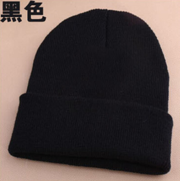 New 2015 10 Colors Plain Beanie Knit Ski Cap Skull Hat Warm Solid Warm Cuff Blank