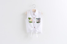 girl casual shirt clothes set with flower skirt summer item for girl fashion clothes printed children