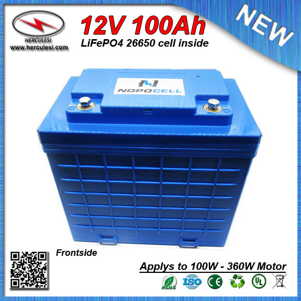 Hot Selling LiFePO4 12V 100Ah Deep Cycle Lithium ion battery for EV 