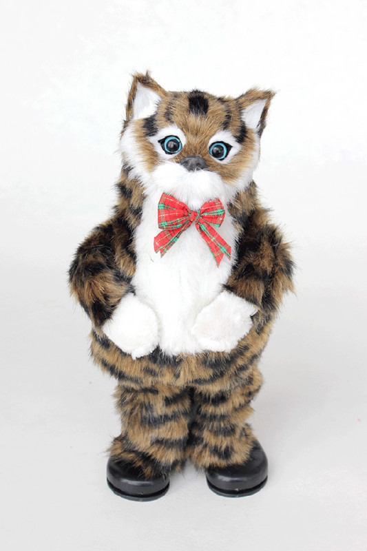 battery operated stuffed cat