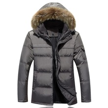 2015 Men Down Coat With Hood Coat Men Winter Jacket Men’s Male White Duck Down Jacket Coat Down-Jacket Coats Plus Size