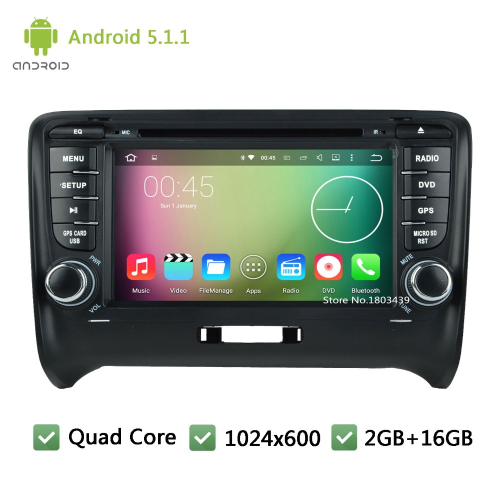 2Din Quad Core 16GB 3G BT FM DAB USB Android 5 1 1 HD 1024 600