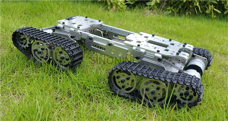 CNC Metal Robot ATV Track Tank Chassis Suspension Obstacle Crossing Crawler 