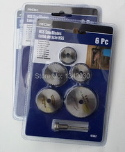 6 unids/set Mini HSS hoja de sierra Kit Mini sierra de disco Kit para herramientas rotary para cobre aluminio suave metales plástico de madera de fibra de vidrio de corte