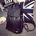NEW Korean Trendy Preppy Style Backpack Side And Backside Zipper Pockets Women Black Drawstring Packsack Fashion