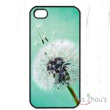 Teal Dandelion pretty Protector back skins mobile cellphone cases for iphone 4/4s 5/5s 5c SE 6/6s plus ipod touch 4/5/6