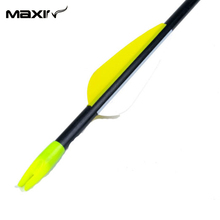 New X3 78 5cm Archery Arrow FRP 6878 Arrows 30 80lbs Fiberglass Yellow White Turkey Feathers