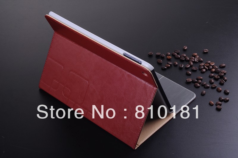 10pcs/lot Free Shipping New Crazy horse grain Wallet Leather Case with stand For ipad 5 air