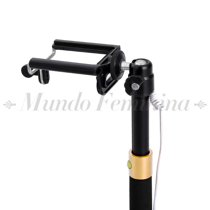 Extendable Handheld Wired Selfie Stick with Adjustable Phone Holder for iPhone Dont need bluetooth and charge