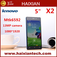 5.0″ Mobile Phones Lenovo X2 3G WCDMA Original Cell Phones Octa Core Android 4.4 FHD IPS 1920X1080 Dual SIM 13MP Camera