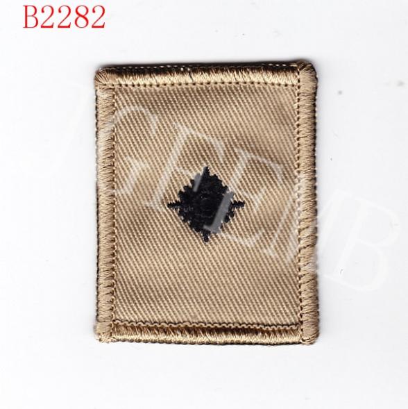 Black design British Army Tan MTP Rank Embroidery Patch 