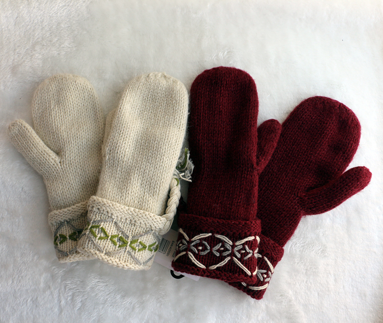 Vintage handmade fingerless gloves for women Female tactical long heated with cashmere lining warm winter bicycycle