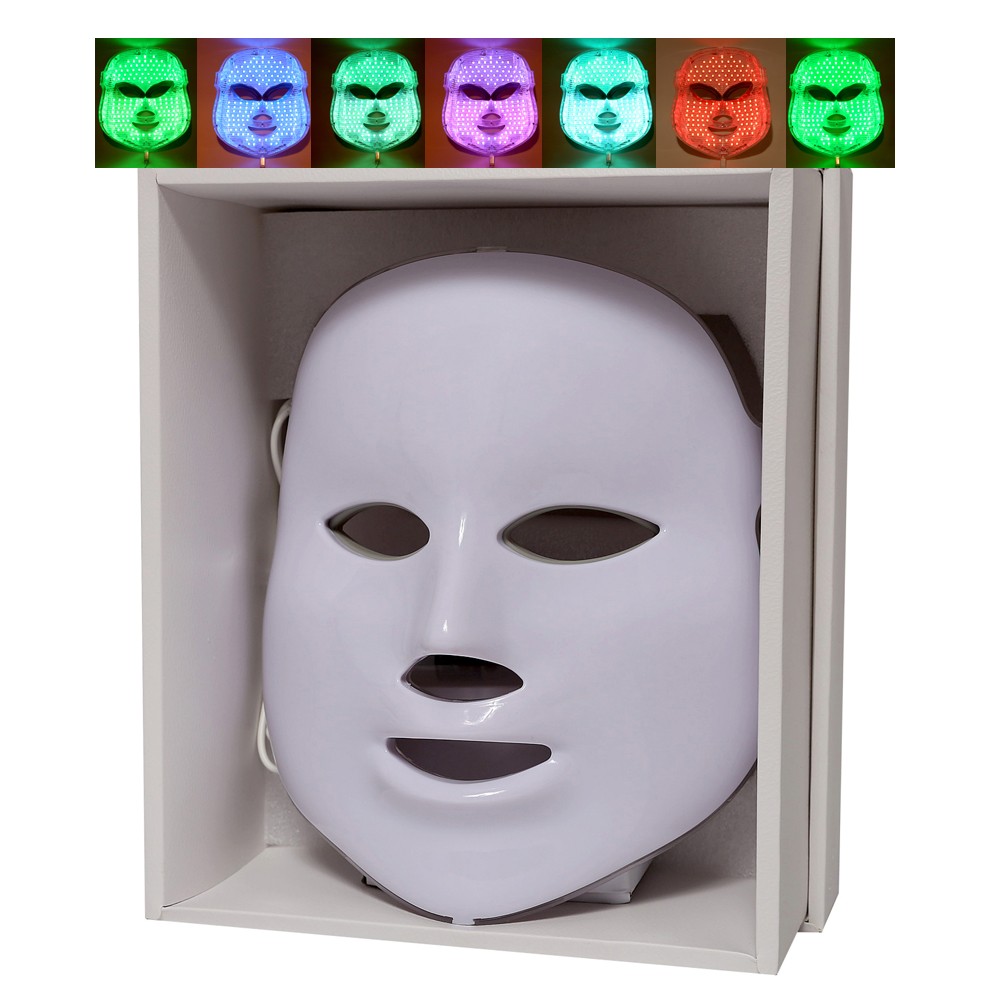 7 Colors LED Photon Facial Mask Skin Rejuvenation Face Care Beauty Photodynamics PDT Therapy