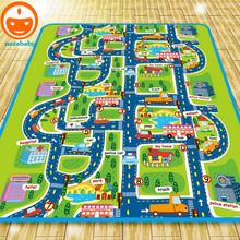 2 Meter Foam Play Mat Baby Crawling Mat Child Picnic Carpet Baby Floor Mat Child Beach Mat City Traffic Bebe Alfombra Juego PX24