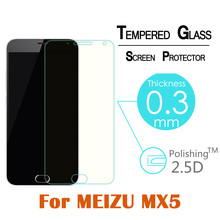 New arrial Amazing 2.5D 0.3mm Anti-Explosion Tempered Glass Screen Protector for Meizu MX5 Cover Guard protective film