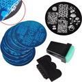 10Pcs Nail Plates 1 Stamper 1 Scraper 304 Stainless Steel Nail Stamp Plates Set Nail Art