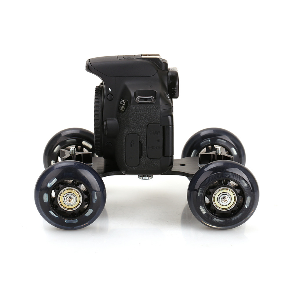 Black DSLR Truck Skater Wheel Table Top Compact Dolly Slider Kit Dslr Dolly Camera Car For Video Camera DSLR Accessories Black DSLR Truck Skater Wheel Table Top Compact Dolly Slider Kit Dslr Dolly Camera Car For Video Camera DSLR Accessories