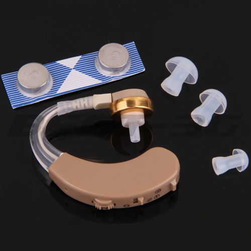 2 Behind the Ear Sound Amplifier Deaf Hearing Aid Aids
