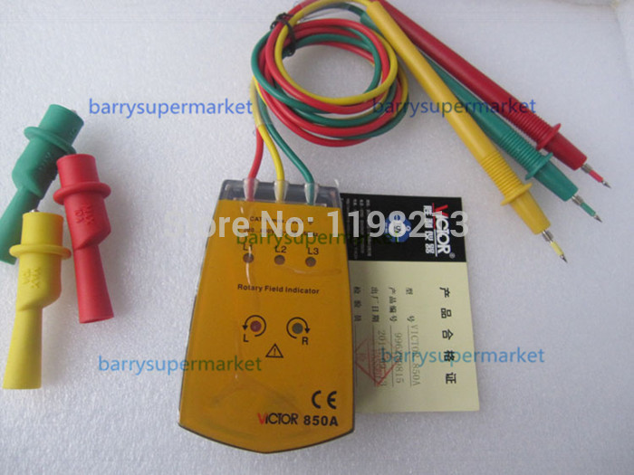 Купить 5pcs фазы вращения индикатор метр vc-850a измеритель ...