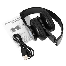 2015 High Quality Wireless Bluetooth Headset Black Headphone With FM SD For IOS Phone For Samsung