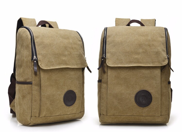 New Vintage Backpack Fashion High quality men Canvas Backpack boy school bag Casual Travel Bags (2)