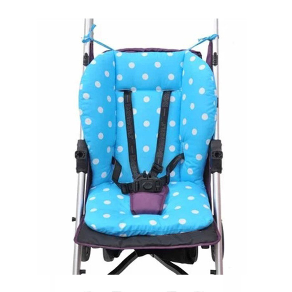 Comfortable Colorful Baby Infant Stroller Seat Pushchair Cushion Cotton Mat White Dot Seat Cushion FCI
