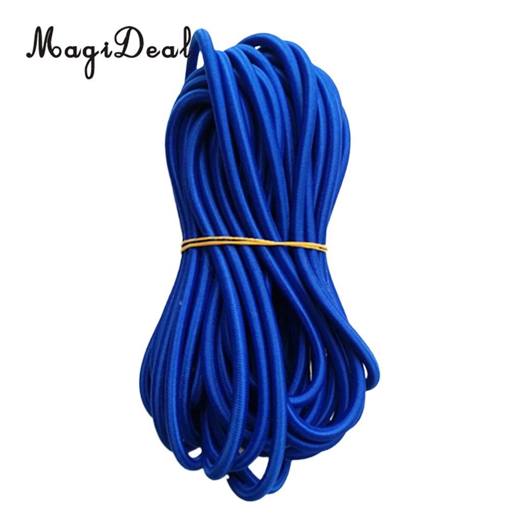 5mm Round Elastic Bungee Cord Shock Rope Tie Down Stretch for Kayak Boat Trailer 