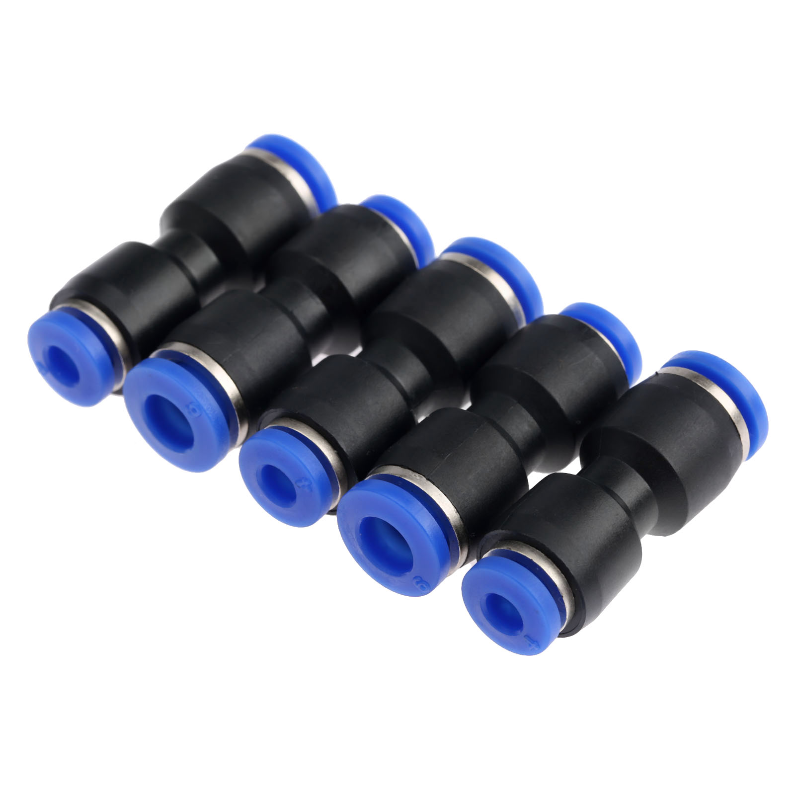 Color: 8mm to 4mm KTS 5Pcs Pneumatic Fittings Push in Straight Reducer Connectors for Air Vacuum Water Hose Plastic Pneumatic Parts 