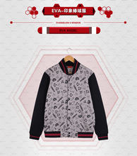 Anime Neon Genesis Evangelion Cosplay Angel Cos Halloween Party Animation impression baseball uniform Hoodies zipper jacket