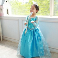 Girl Clothes Elza Costume Anna Dresses Princess Robe Enfant Girls Lace Dress Kids Summer Party Wedding Snow Queen Elsa Vestidos